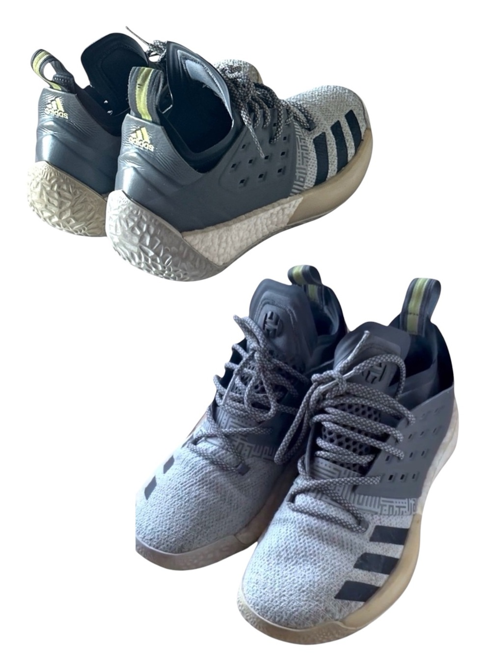 Adidas HARDEN VOL 2 CONCRETE SNEAKERS Gray/Black Harden Size 6.5